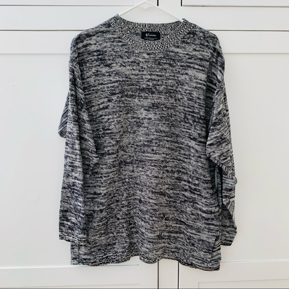 Men’s Vision Gray/Black Blend Sweatshirt Size Small
